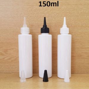 Chai trong vai ngang nắp nhọn 150ml, chai nhựa PET nắp nhọn