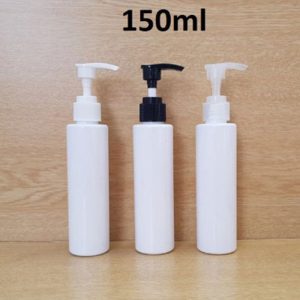 Chai nhựa 150ml vai ngang nắp nhấn, chai PET vòi dài