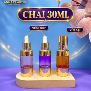 Chai đựng serum 30ml màu tím sang trọng, lọ chiết tinh dầu nắp xịt và nắp bóp - Ảnh 7