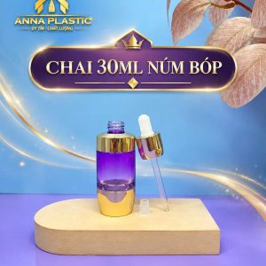 Chai đựng serum 30ml màu tím sang trọng, lọ chiết tinh dầu nắp xịt và nắp bóp - Ảnh 4