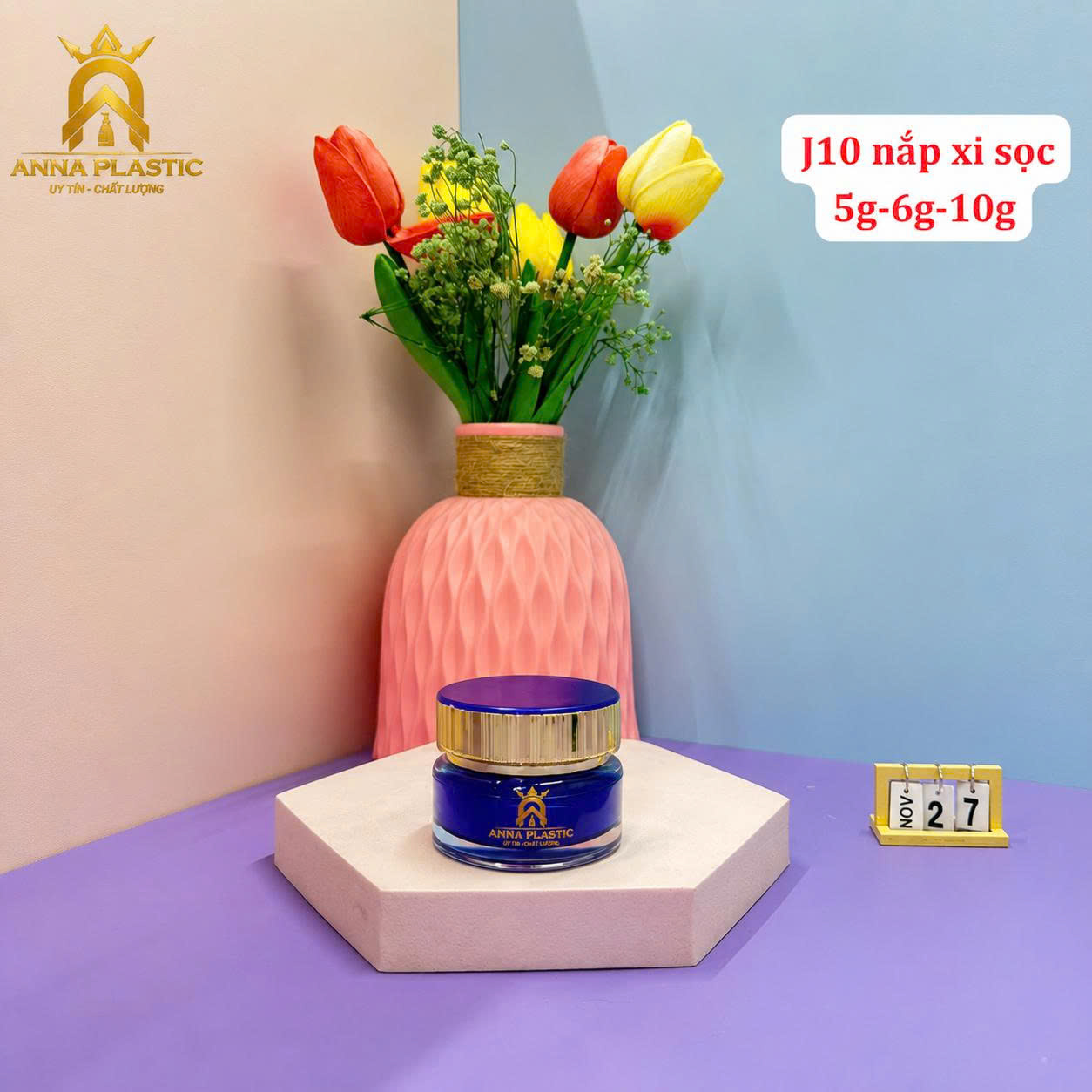 Hũ Đựng Kem Face J10 - J30 Nắp Xi Sọc - Ảnh 17