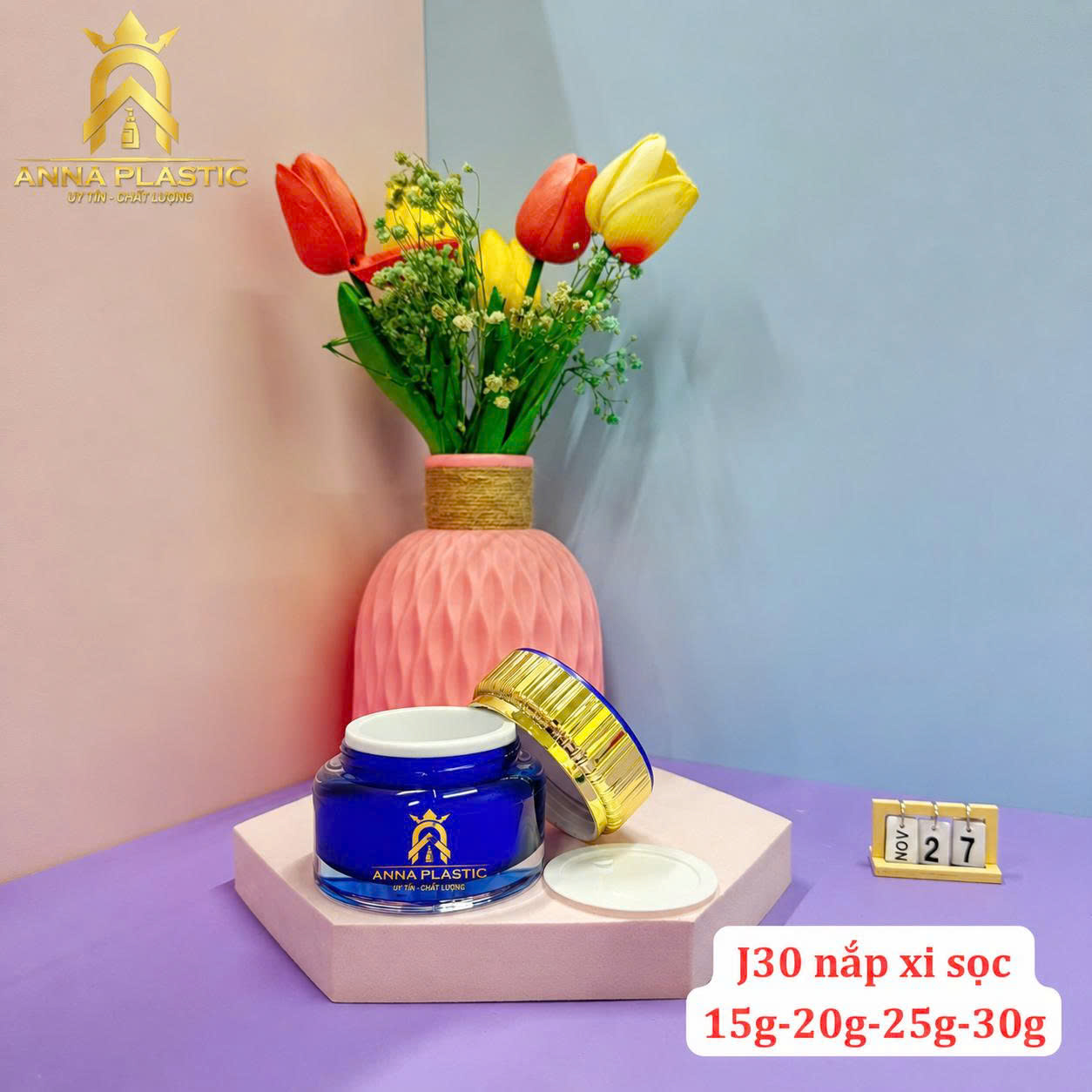 Hũ Đựng Kem Face J10 - J30 Nắp Xi Sọc - Ảnh 29