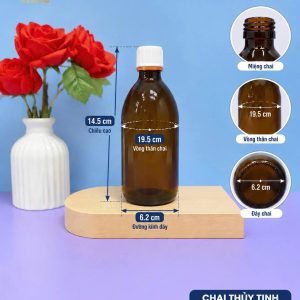 CHAI THỦY TINH 250ML NÂU