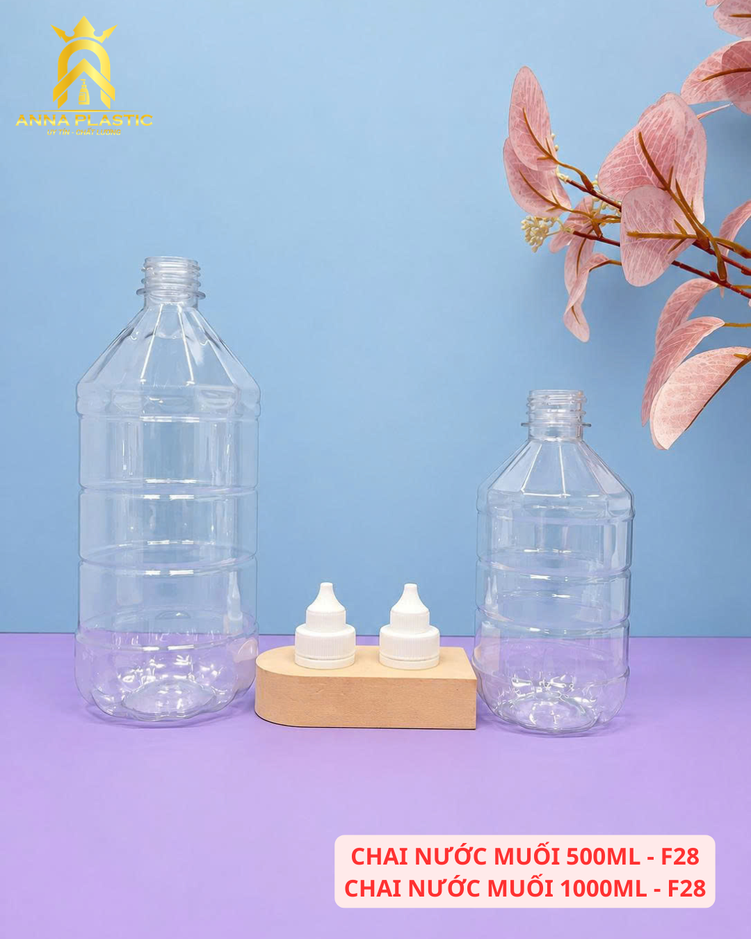 CHAI NHỰA ĐỰNG NƯỚC MUỐI 500ML – 1000ML F28