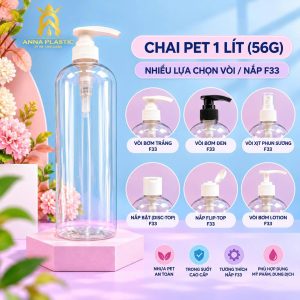 CHAI PET 1 LÍT F33 - 56G