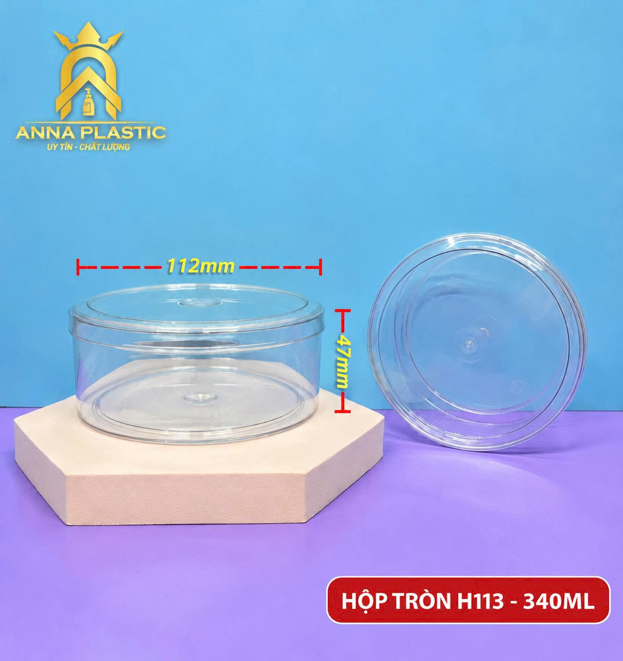 HỘP TRÒN H113 - 340ML