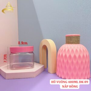 HŨ PET VUÔNG 400ML ĐƯỜNG KÍNH 89MM NẮP NHÔM/ NẮP NHỰA/ NẮP VÂN GỖ - Ảnh 4