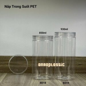 HŨ PET TRÒN 930ML ĐƯỜNG KÍNH 85MM NẮP NHỰA/ NẮP NHÔM - Ảnh 3
