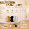 HŨ PET 930ML NHÔM XÉ – 312