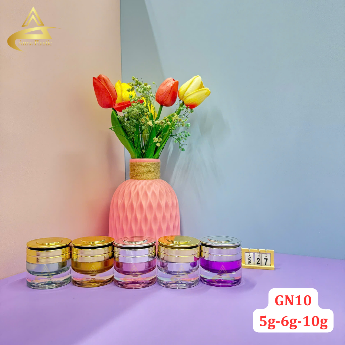 Hũ đựng kem dưỡng cao cấp GN10 - GN12 - GN30 chiết kem face - Ảnh 2