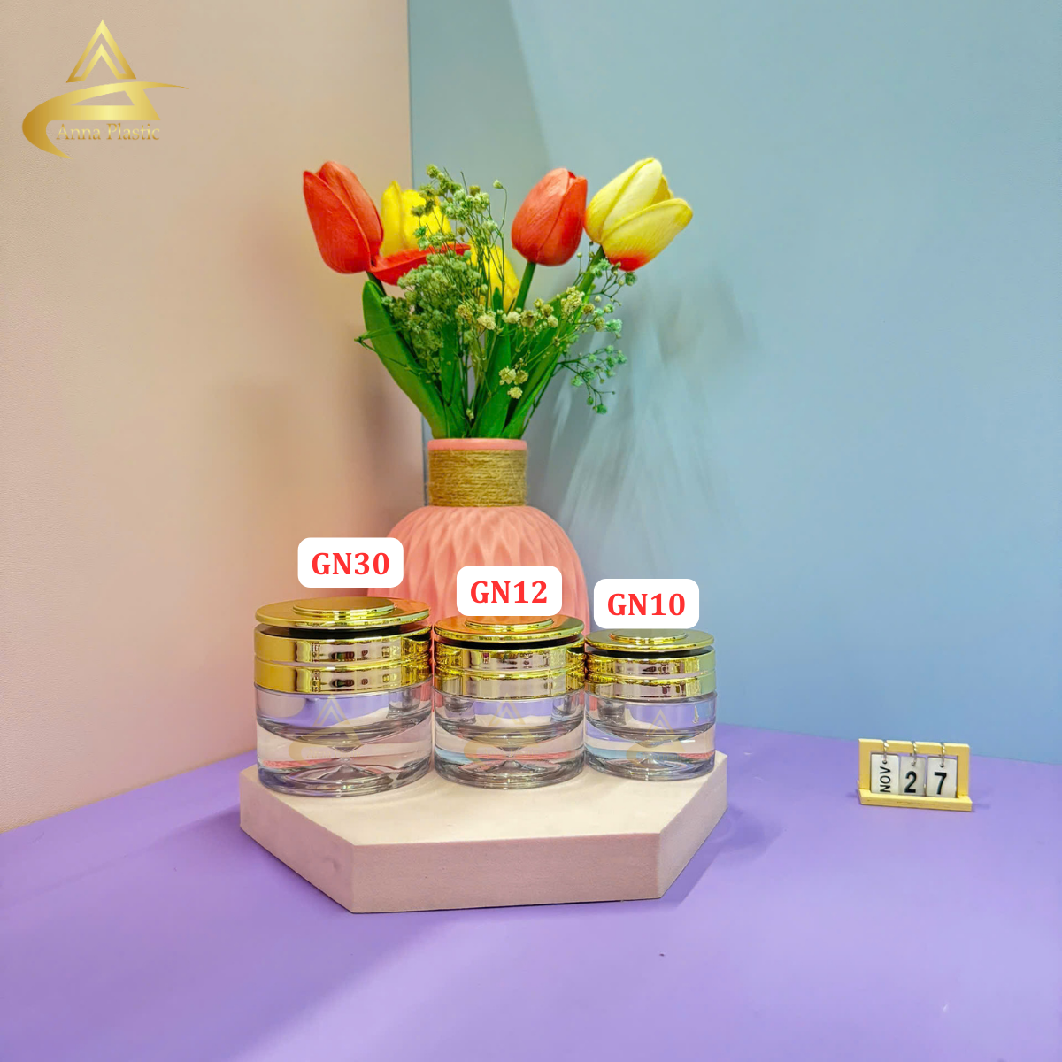 Hũ đựng kem dưỡng cao cấp GN10 - GN12 - GN30 chiết kem face - Ảnh 9