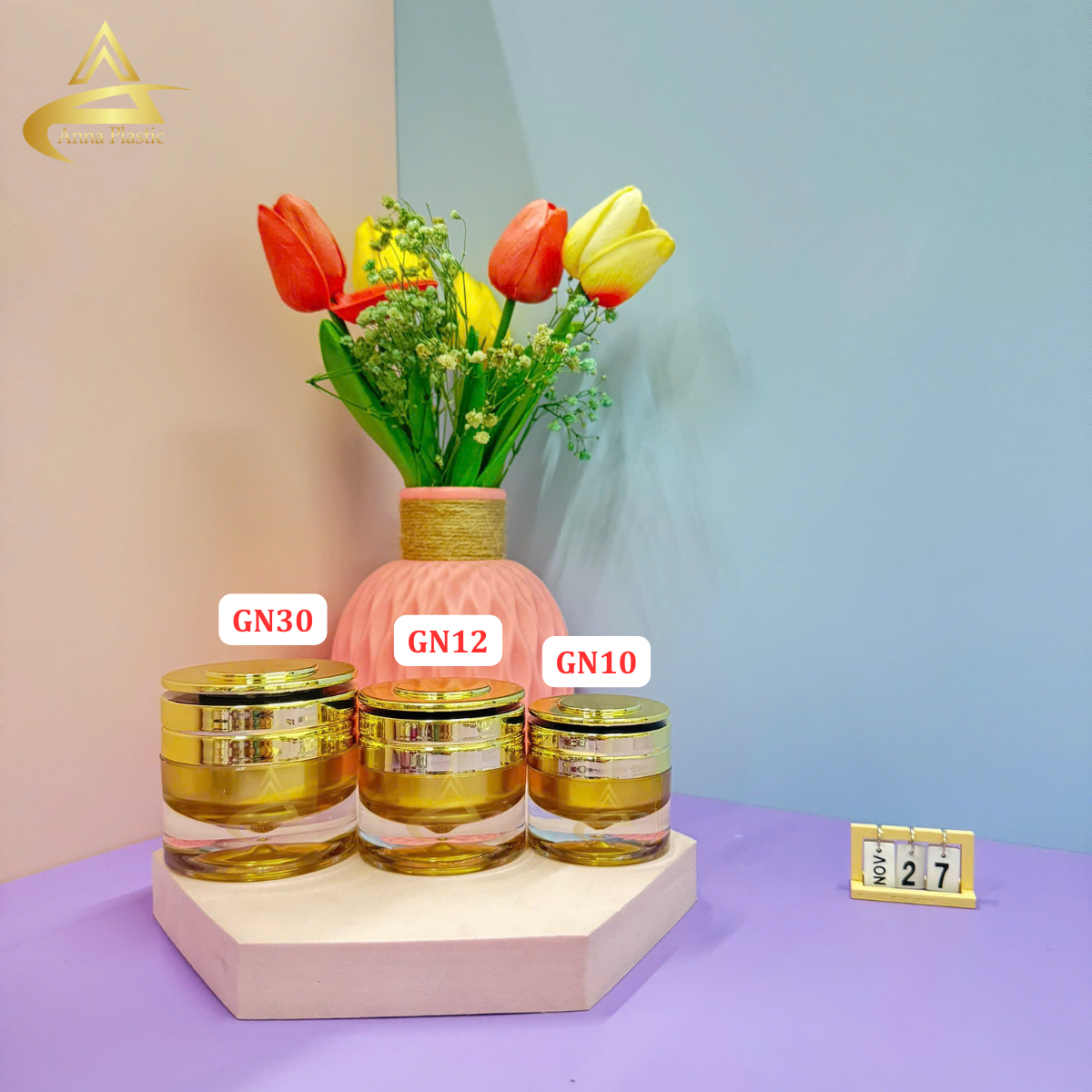 Hũ đựng kem dưỡng cao cấp GN10 - GN12 - GN30 chiết kem face - Ảnh 8