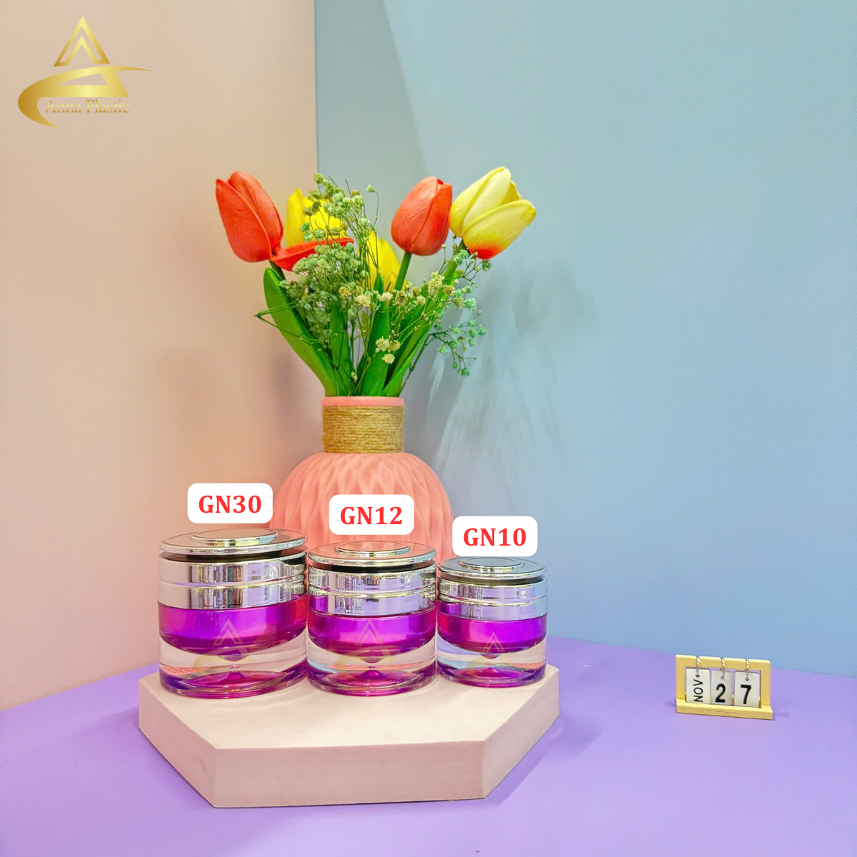 Hũ đựng kem dưỡng cao cấp GN10 - GN12 - GN30 chiết kem face - Ảnh 4
