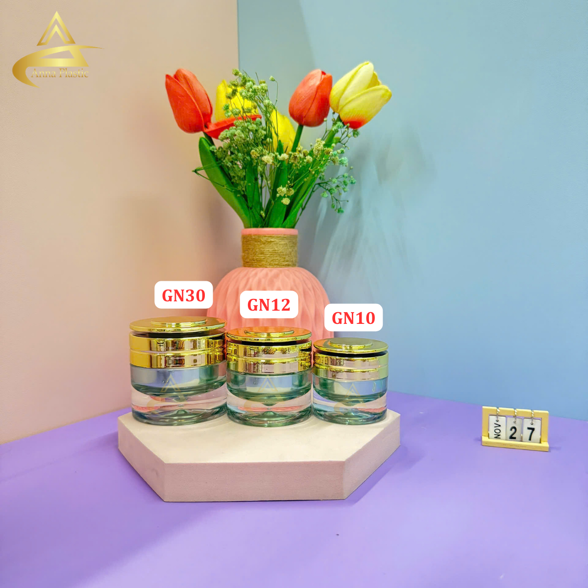 Hũ đựng kem dưỡng cao cấp GN10 - GN12 - GN30 chiết kem face