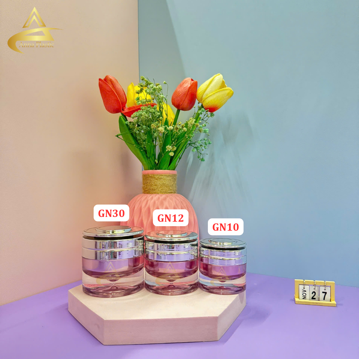 Hũ đựng kem dưỡng cao cấp GN10 - GN12 - GN30 chiết kem face - Ảnh 3