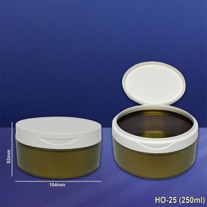 Hũ nhựa nắp bật 250g đựng kem body có seal nhôm niêm phong