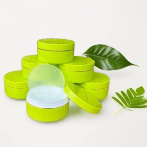 Hủ đựng kem body xanh lá viền vàng 100g - 200g - 500g