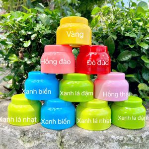 Hũ K bầu 150g nắp nhựa vặn kèm nắp lót, hũ PP đựng kem body