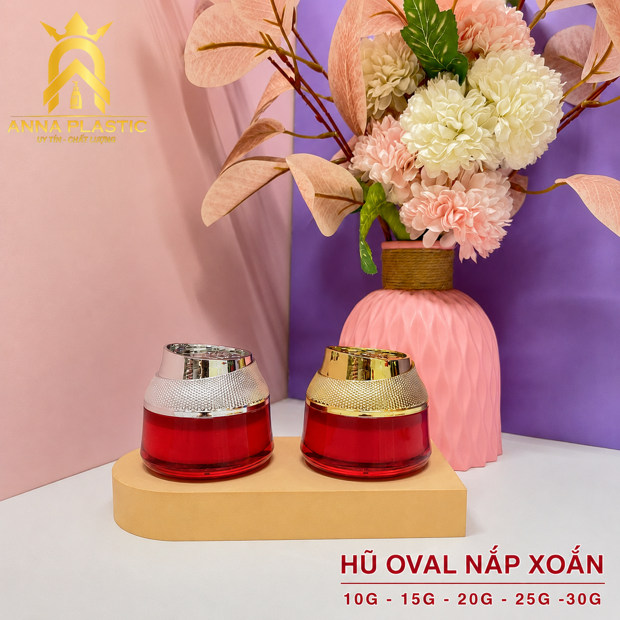 HŨ OVAL NẮP XOẮN 10G - 15G - 20G - 25G - 30G - Ảnh 3