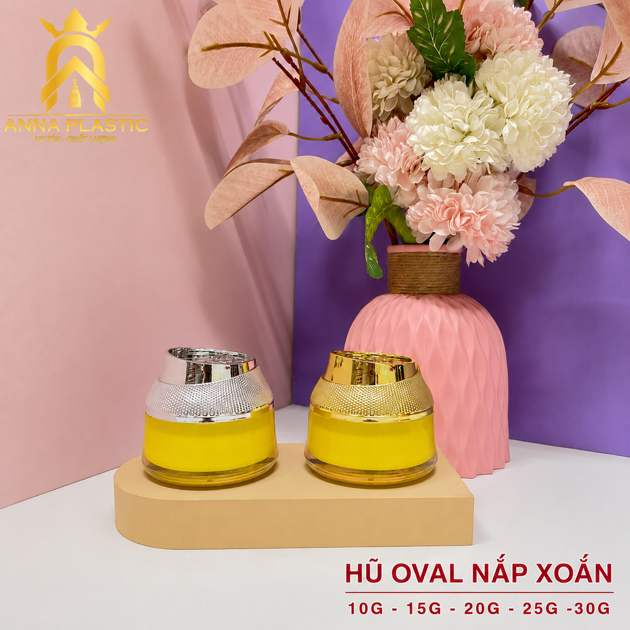 HŨ OVAL NẮP XOẮN 10G - 15G - 20G - 25G - 30G - Ảnh 5