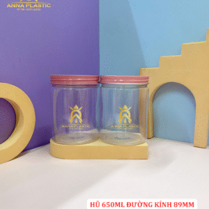 HŨ PET TRÒN 650ML ĐƯỜNG KÍNH 89MM NẮP NHỰA/ NẮP NHÔM/ NẮP VÂN GỖ - Ảnh 6