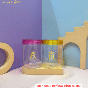 HŨ PET TRÒN 650ML ĐƯỜNG KÍNH 89MM NẮP NHỰA/ NẮP NHÔM/ NẮP VÂN GỖ - Ảnh 12