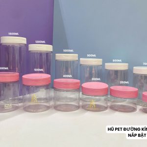 HŨ PET NẮP BẬT KÈM MUỖNG KEM - Ảnh 3