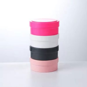 Hũ thái 250g đựng kem body, hủ nhựa dẹp không độn đáy, có nắp lót